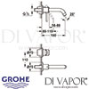 Grohe Atrio 2-Hole Basin Mixer S-Size Dimensions
